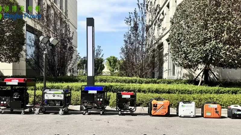Đèn tháp di động tích hợp máy phát điện xăng 5kW